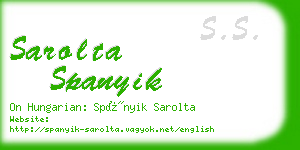 sarolta spanyik business card